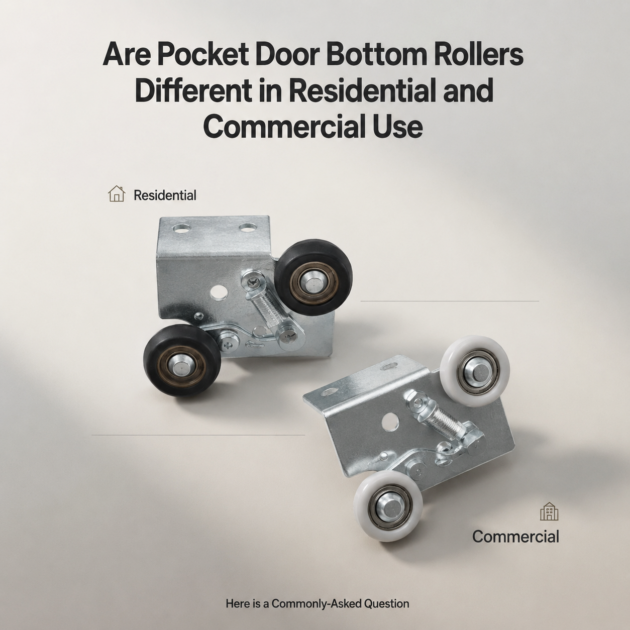  Les rouleaux inférieurs de porte escamotable sont-ils différents en termes d'utilisation résidentielle et commerciale