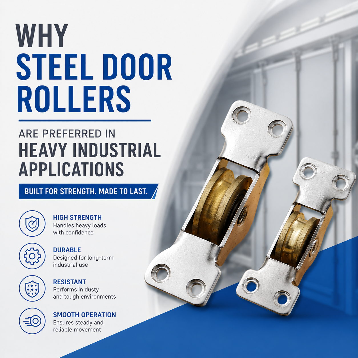  Pourquoi les rouleaux de porte en acier sont préférés dans les applications industrielles lourdes